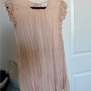 Aritzia Ruffled Sleeve Pink Dress